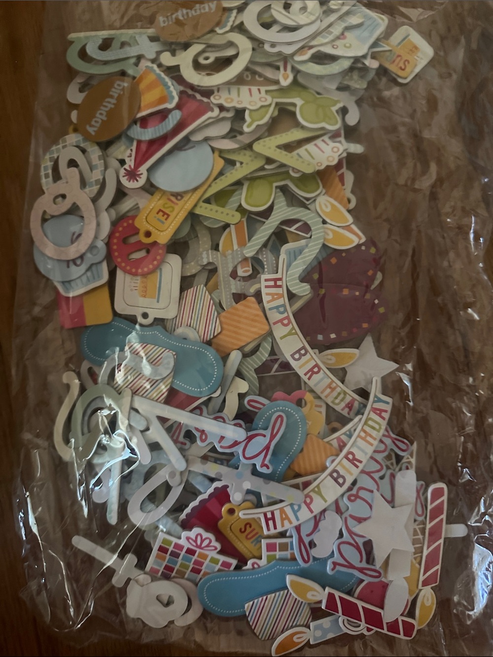 Assorted Birthday Die-Cut Paper Confetti Pack - Multicolor